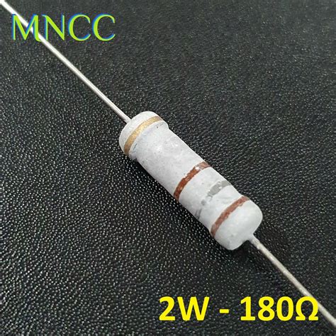 2 Watt 180 180r Ohm Metal Oxide Film Fixed Resistor Mox 5 2w 15mm