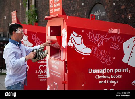 Man Mr At Donation Point Clothing Charity Clothes Donate Giving