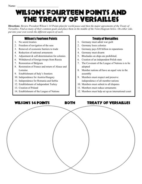 Take the practice test at jagranjosh.com to prepare for variou. Treaty-of-Versailles-14-Points-Venn-Diagram-Worksheet