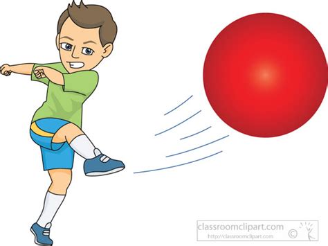 Kicking Soccer Ball Clip Art
