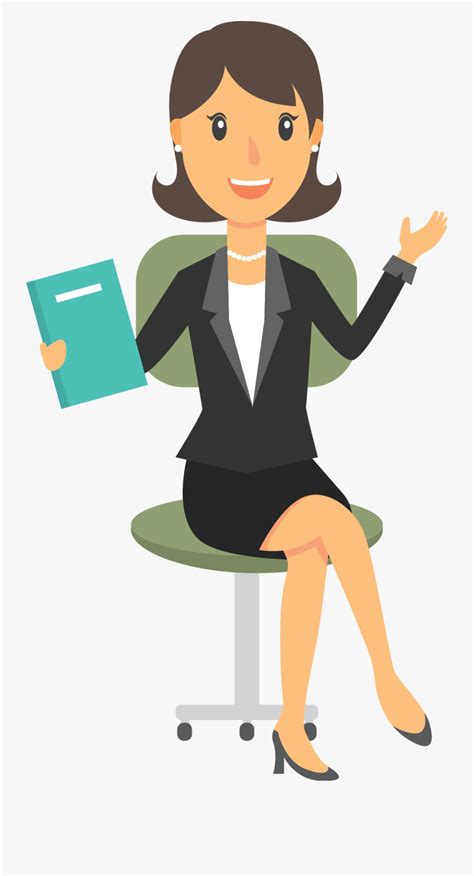 Transparent Female Accountant Clipart Cartoon Business Woman Png
