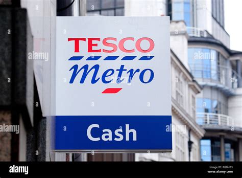 Logo On A Store Of The Supermarket Chain Tesco Tesco Express London