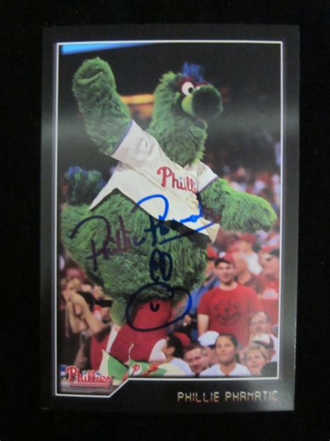 Philadelphia Phillies Phanatic Autographed Postcard Carls Cards Collectibles