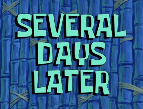Several Days Later Spongebob Time Cards Meme Dump Lục Lọi Meme