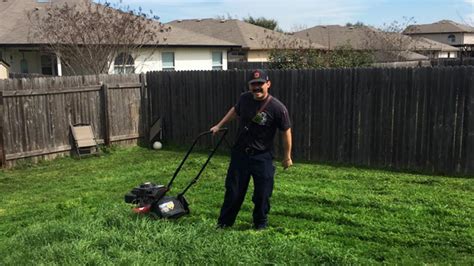 Hutto Firefighters Finish Mowing Mans Lawn For Him