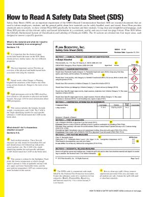 How To Read A Safety Data Sheet SDS Fill And Sign Printable Template Online