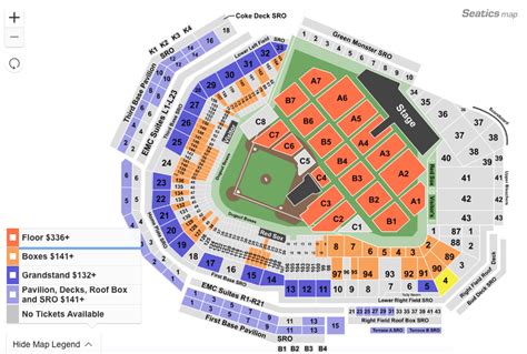 Fenway Park Virtual Seating Chart Concert