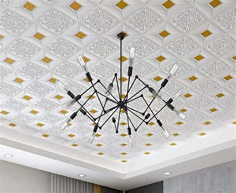 Nasmodo Foam 3d Ceiling Wallpaper For Living Room Bedroom Hall Home