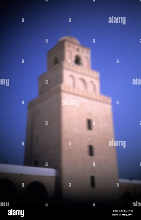 Minaret Of The 7th Century Mosque Of Uqba Great Mosque Kairouan