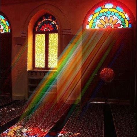 He means that there is light suddenly shining through the window; Light shining through stained glass windows | Stained ...