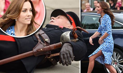 Kate Middleton Duchess Of Cambridge Rushes To Aid As Lord Falls Over As