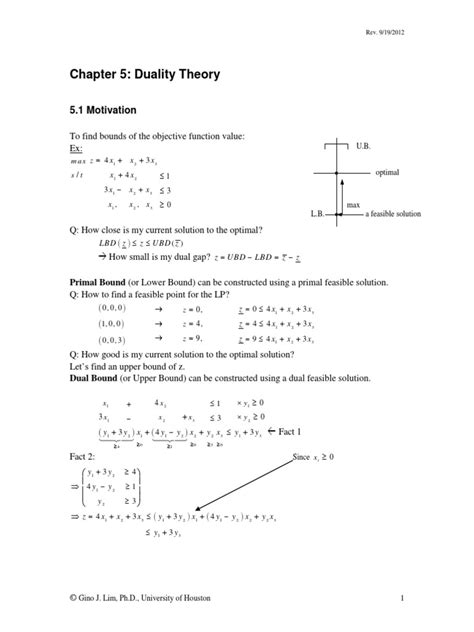 5 Duality Theory Notes 9 19 Pdf Linear Programming Mathematical