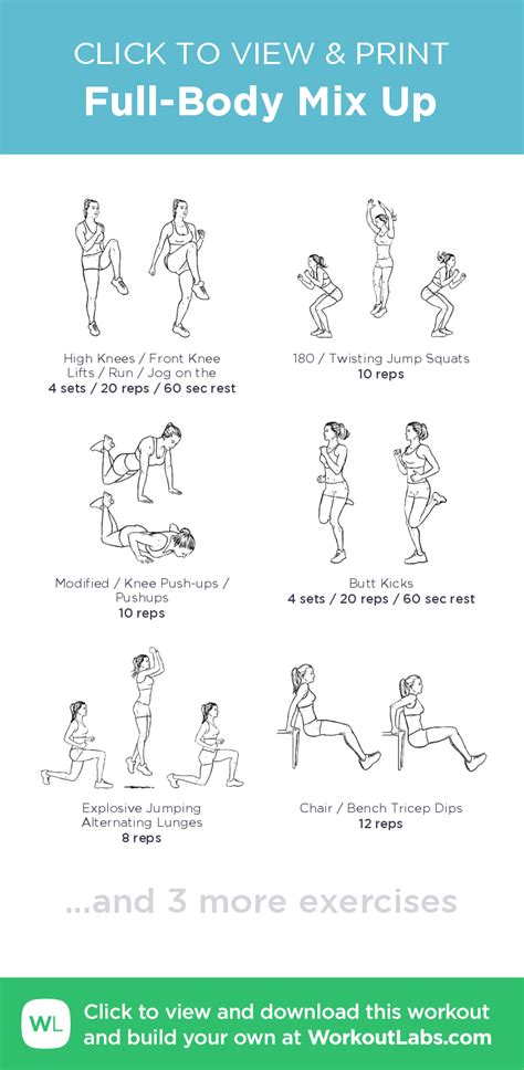 Full Body Mix Up Click To View And Print This Illustrated Exercise