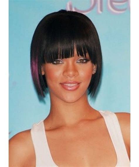 New Elegant Appealing Rihanna Bob Haircuts Wig Oval Face Hairstyles