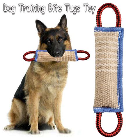 12 Jute Training Bite Tugs Toy With 2 Handles For Schutzhund Police