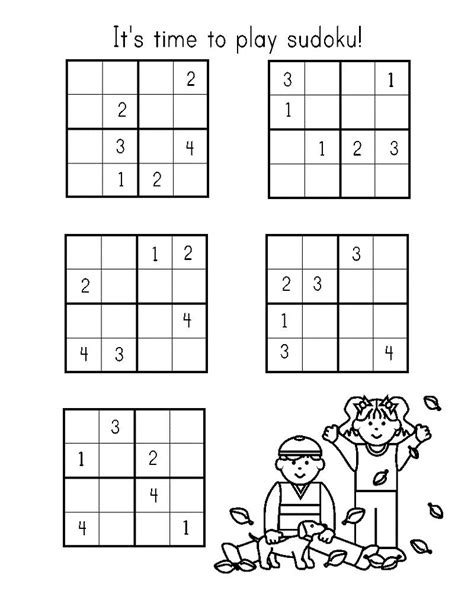 Soduko For Kids Fun Sudoku Sudoku Printable Printable Activities
