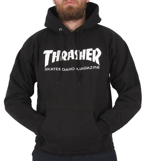 Thrasher Skate Mag Logo Hoodie Black Skatehut