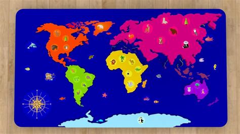 Cartoons For Babies Geography World Map For Kids Learn 6 Continents