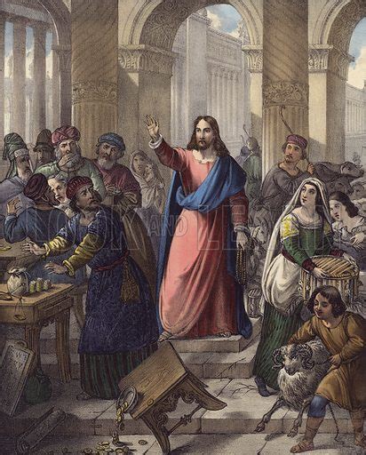 Christ Cleanses The Temple Stock Image Look And Learn