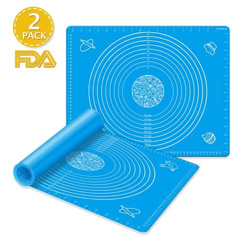 Silicone Baking Mats With Measurements 2 Pack Large Silicone Pastry