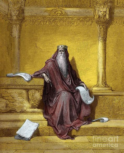 King Solomon Painting King Solomon Engraving By Gustave Dore By