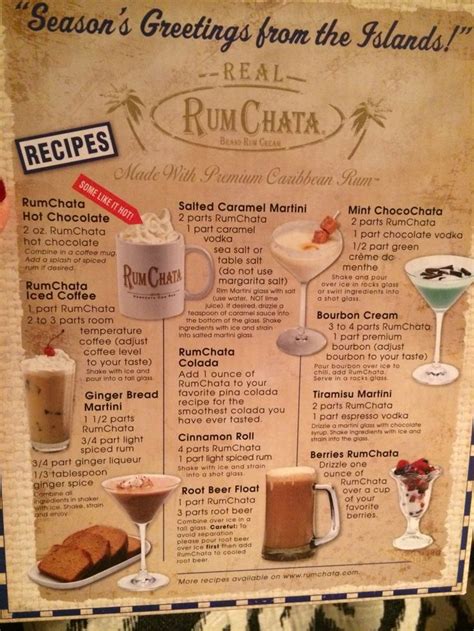 Here's a creamy take on traditional buttered rum: Rum Chata drink recipes | Rumchata recipes drink, Chocolate vodka, Caramel vodka