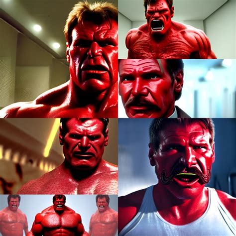 Harrison Ford As Thunderbolt Red Hulk Ross Mcu Concept By Ai Art