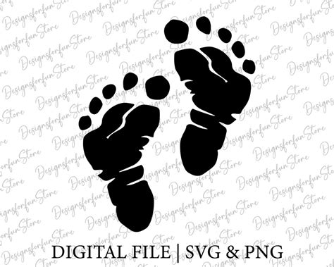 Baby Footprint Svg Baby Feet Png Footprint Png Newborn Footprint