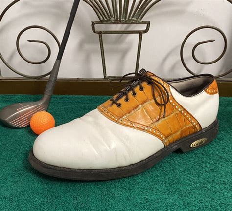 Mens Footjoy Classics Tour Alligator Saddle Style Leather Golf Shoes