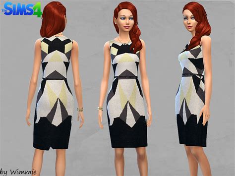 The Sims Resource Casual Knitted Dress