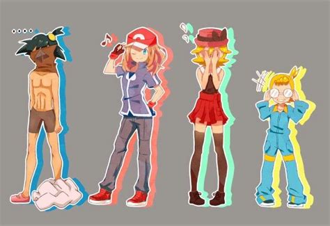 Ash Ketchum And His Kalos Friends ♡ I Give Good Credit To Whoever