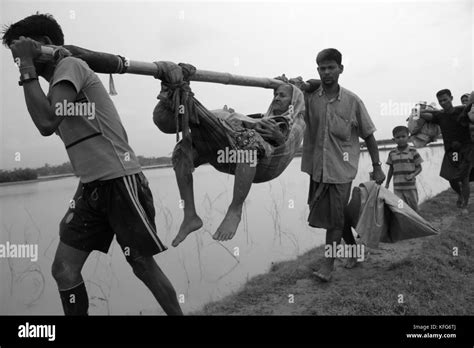 Myanmar Rohingya Refugees Fleeing Military Operation In Myanmar’s Rakhine State Walk Towards
