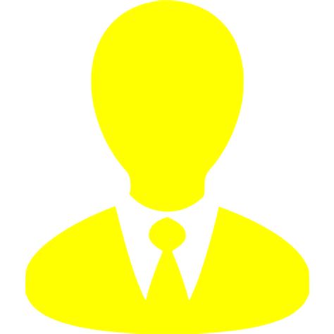 Yellow Businessman Icon Free Yellow User Icons