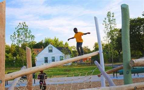 Balance Playground Kids Detroit Revitalize Park Play Space Outdoor
