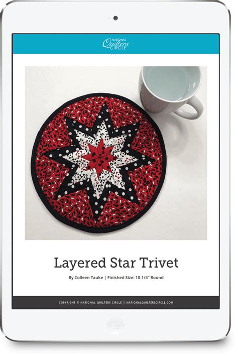 Layered Star Trivet National Quilters Circle