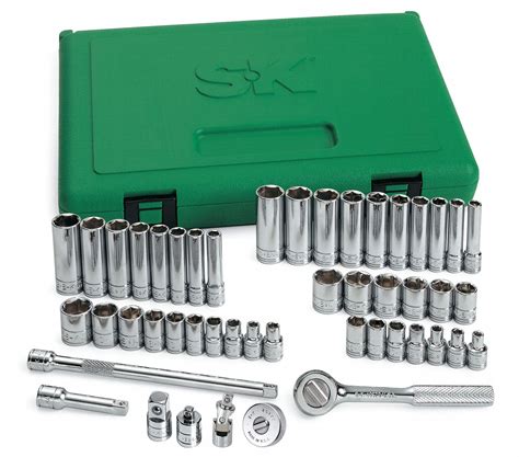 Sk Professional Tools Socket Wrench Set Socket Size Range 316 In To 9