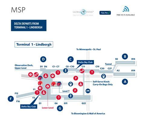 Msp Airport Map Terminal 2 World Map