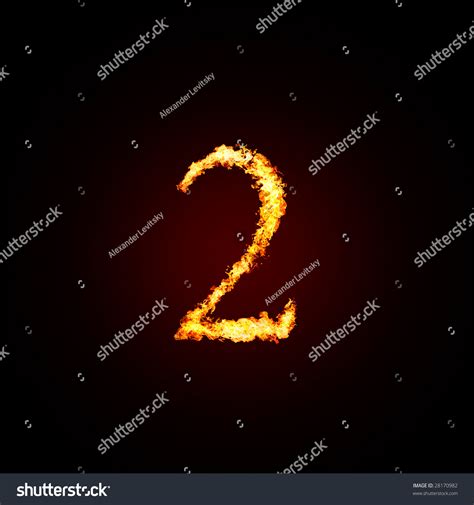 Magical Fiery Number 2 Stock Photo 28170982 Shutterstock