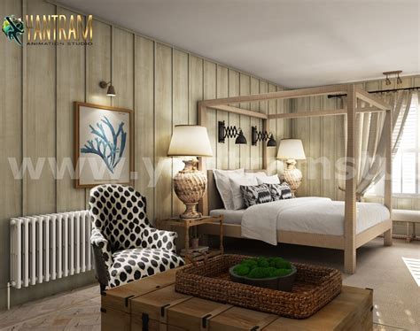 Luxurious Stylist Master Bedroom 3d Interior Modeling Concept By