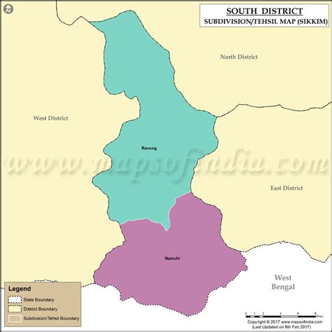 South District Tehsil Map