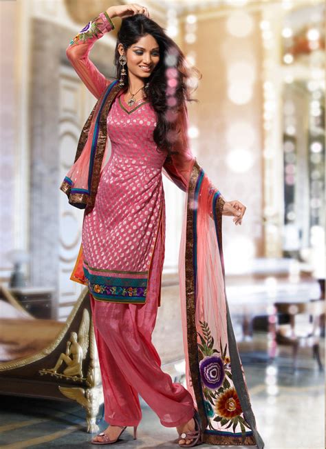 Pink Kameez And Silk Salwar Beautiful Indian Salwar Kameez ~ Ladies Fashion Style
