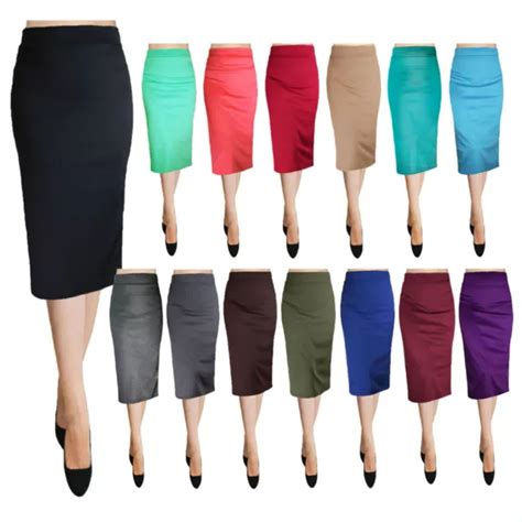Sexy Bodycon Elegant Business Casual Solid Straight Pencil Skirt Made