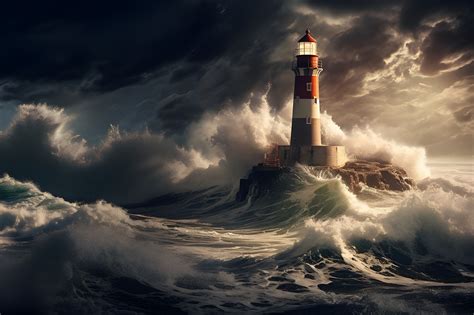 Artstation Storm In Lighthouse Based In La Jument
