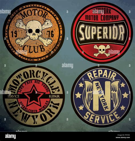 Motorcycle Custom Motorcycle Label Vintage Motorcycle Print Logos