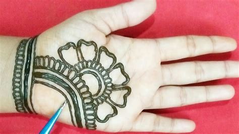 New Easy Mehndi Design For Beginners Step By Step Simple Henna Design
