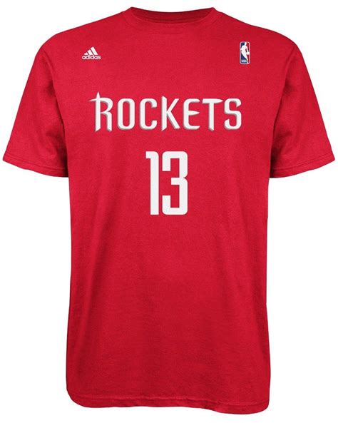 Mens Houston Rockets James Harden Adidas Red Net Number T Shirt Nba Outfit Houston Rockets