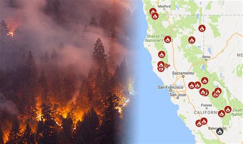 California Fires Map Where Are Active Fires In Northern California Evacuation Zones Map
