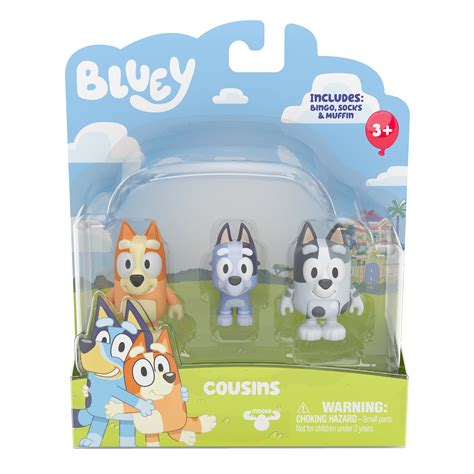 Bluey 2 Pack Figures Series 3 Cousins Bingo Socks And Muffin