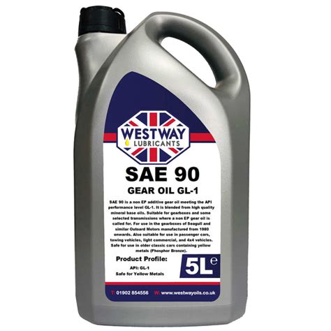Sae 90 Gear Oil Gl 1 Straight Non Detergent Yellow Metal Safe