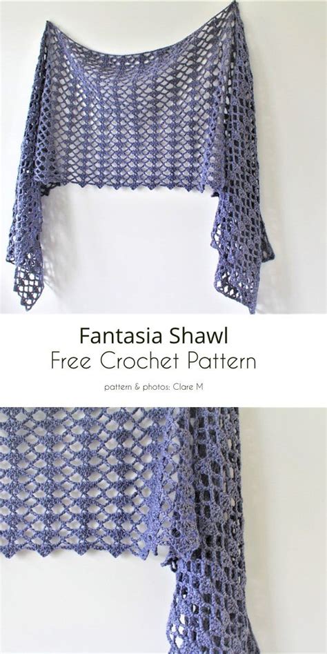 spring and summer rectangle shawl crochet patterns